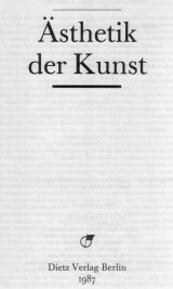 Titelblatt »sthetik der Kunst«