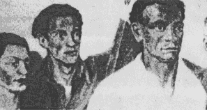Ausschnitt 1 aus Walter Womackas Bild 'Friedensdemonstration'