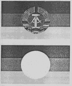 Geschändete DDR-Fahne